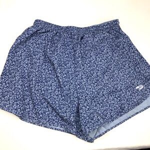 Brooks Blue Floral Nylon Women’s Running Shorts